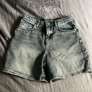 Grey/black jeans shorts